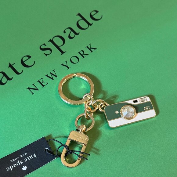 Kate Spade New York Picture This 3D Metal Camera Key Fob Bag Charm Keychain NEW - Picture 5 of 5